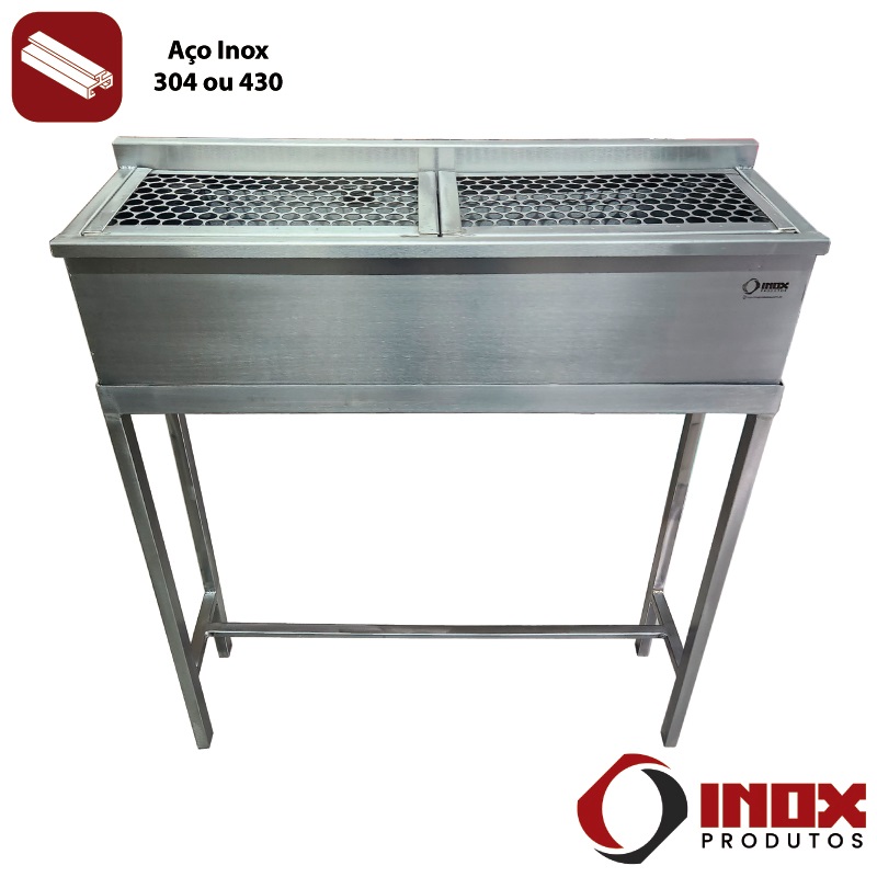 Churrasqueira Inox com Grelha para Espetinhos - Modelo Classic