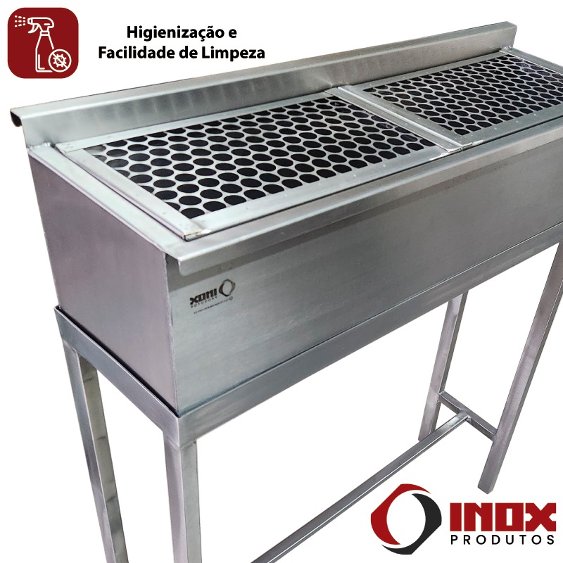 Churrasqueira Inox com Grelha para Espetinhos - Modelo Classic