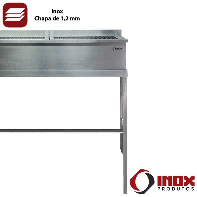 Churrasqueira Inox com Grelha para Espetinhos - Modelo Classic