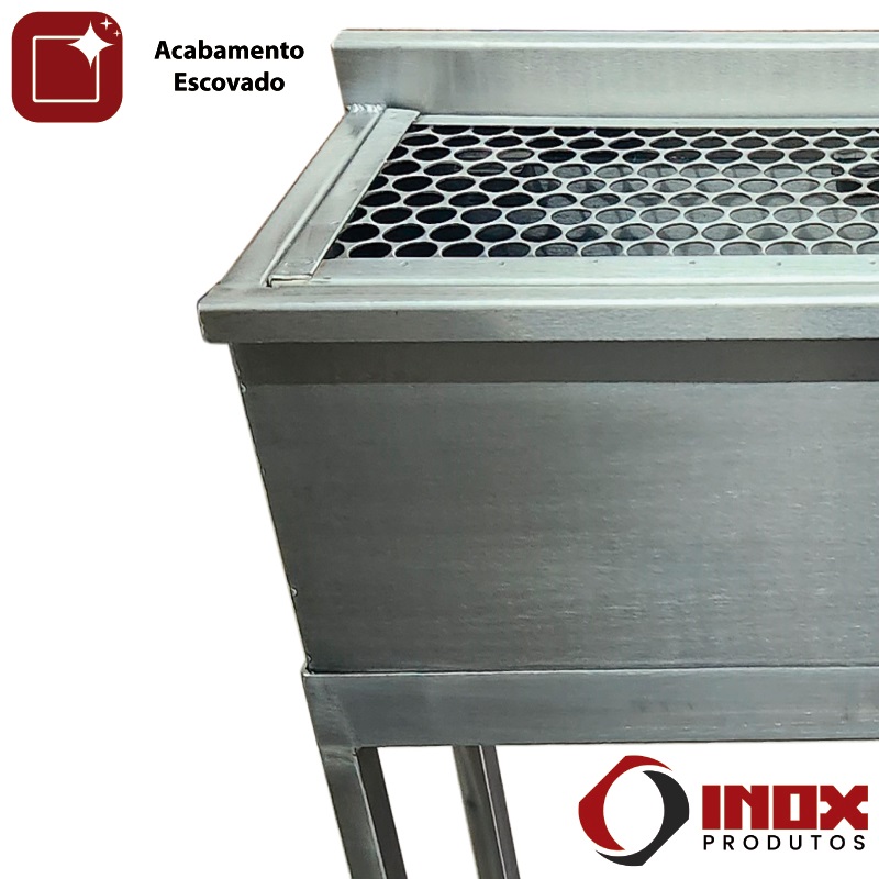 Churrasqueira Inox com Grelha para Espetinhos - Modelo Classic