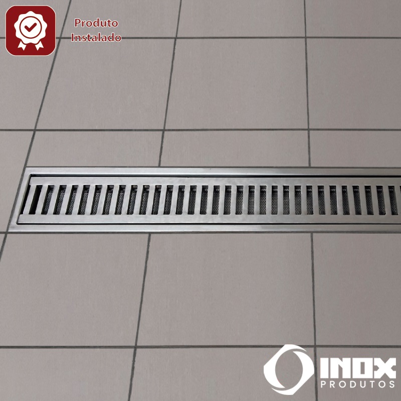 RALO INOX PRO COM SAÍDA EM BAIXO - INOX 304 (QUADR.1/2) - 50X20X05 CM