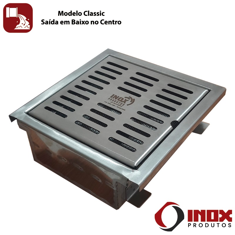 RALO INOX CLASSIC COM SIFÃO INOX E SAÍDA ...