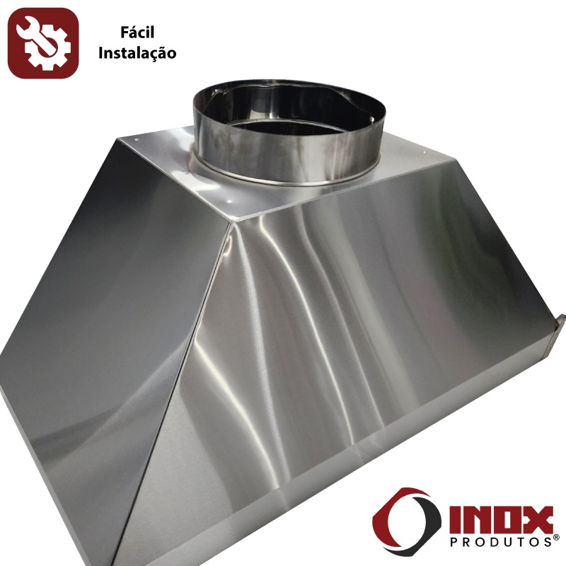 COIFA INOX DE ENCOSTO COM FILTRO INERCIAL...