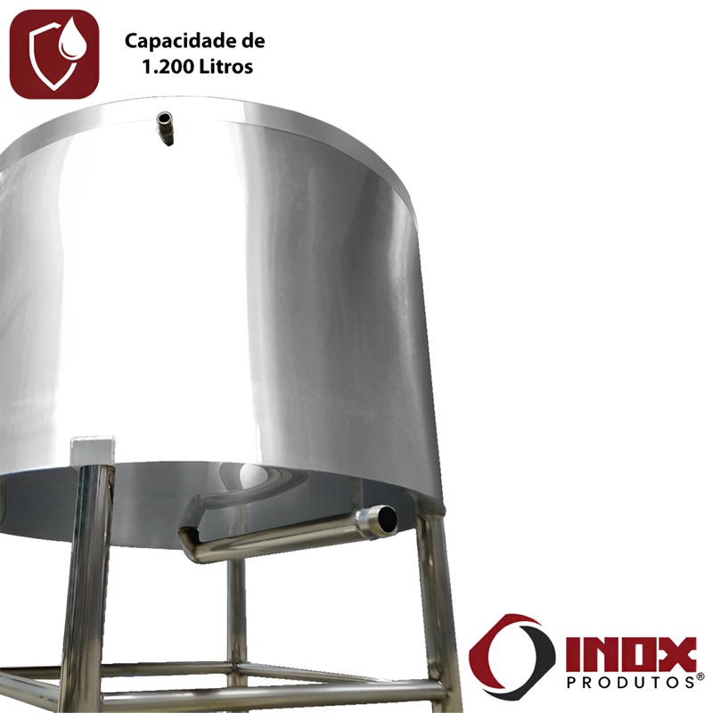 TANQUE INDUSTRIAL INOX COM COLUNA PARA MI... TANQUE INDUSTRIAL INOX COM COLUNA PARA MI...