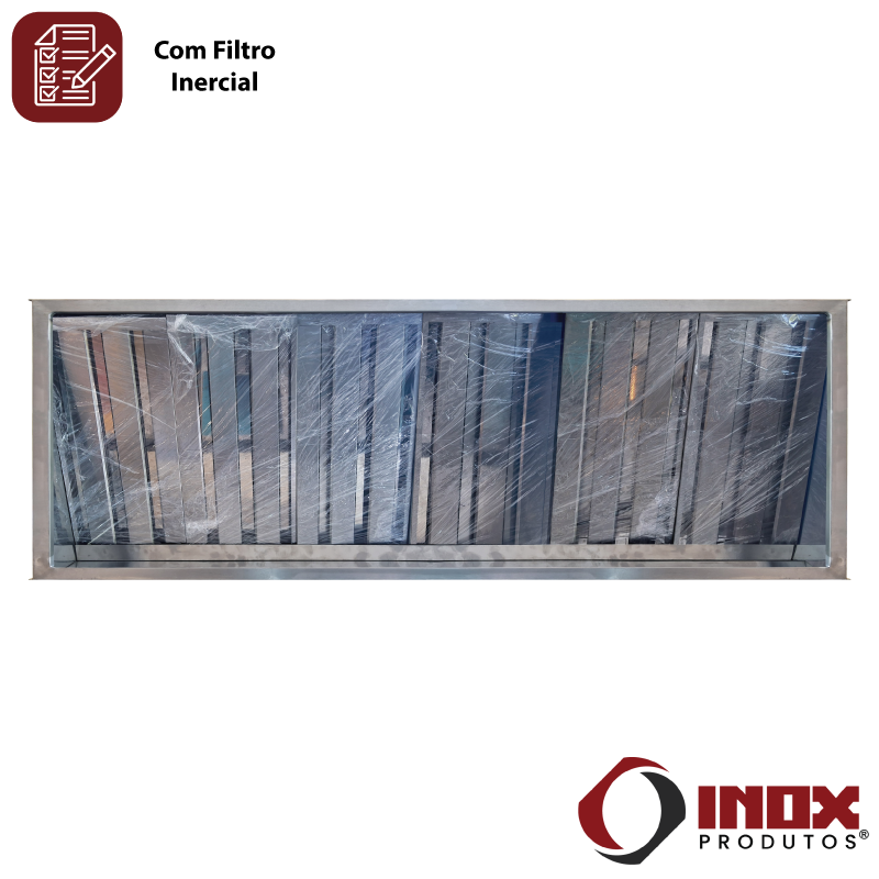 COIFA INOX DE ENCOSTO COM FILTRO INERCIAL...