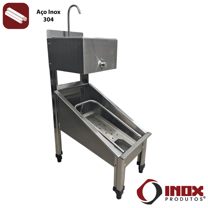 LAVADOR DE BOTAS INOX CONJUGADO COM LAVAT...