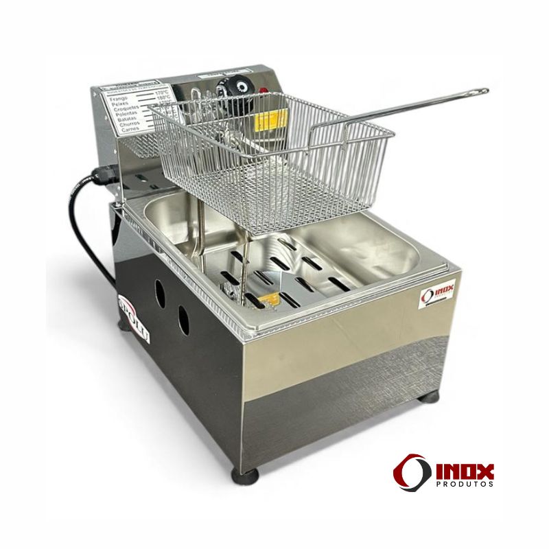 FRITADEIRA ELÉTRICA INOX COM 1 CUBA - MOD...