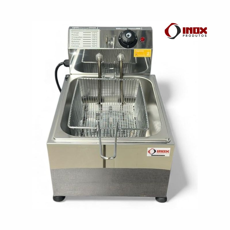 FRITADEIRA ELÉTRICA INOX COM 1 CUBA - MOD...