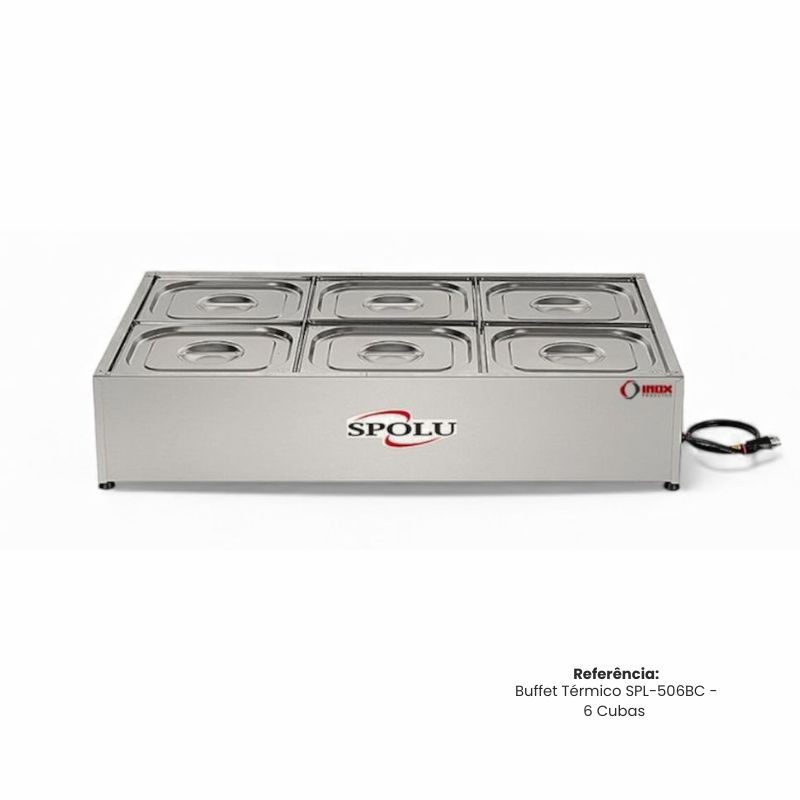 Buffet Térmico SPL-506BC - 6 Cubas Balcão...