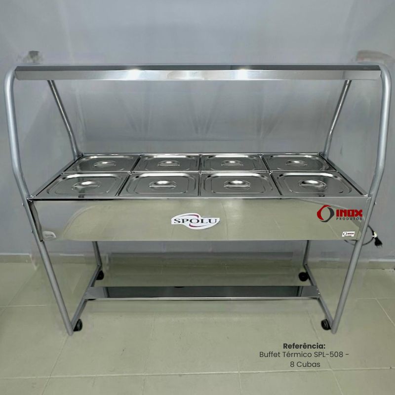 Buffet Térmico SPL-508 - 8 Cubas com rodizio