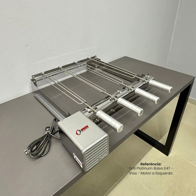 Grill Platinum Baixo E4T - Inox - Motor a...