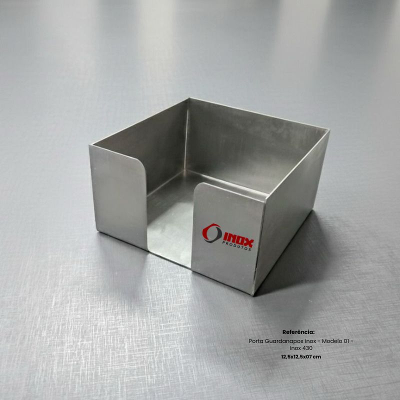 PORTA GUARDANAPOS INOX - MODELO 01 - INOX...